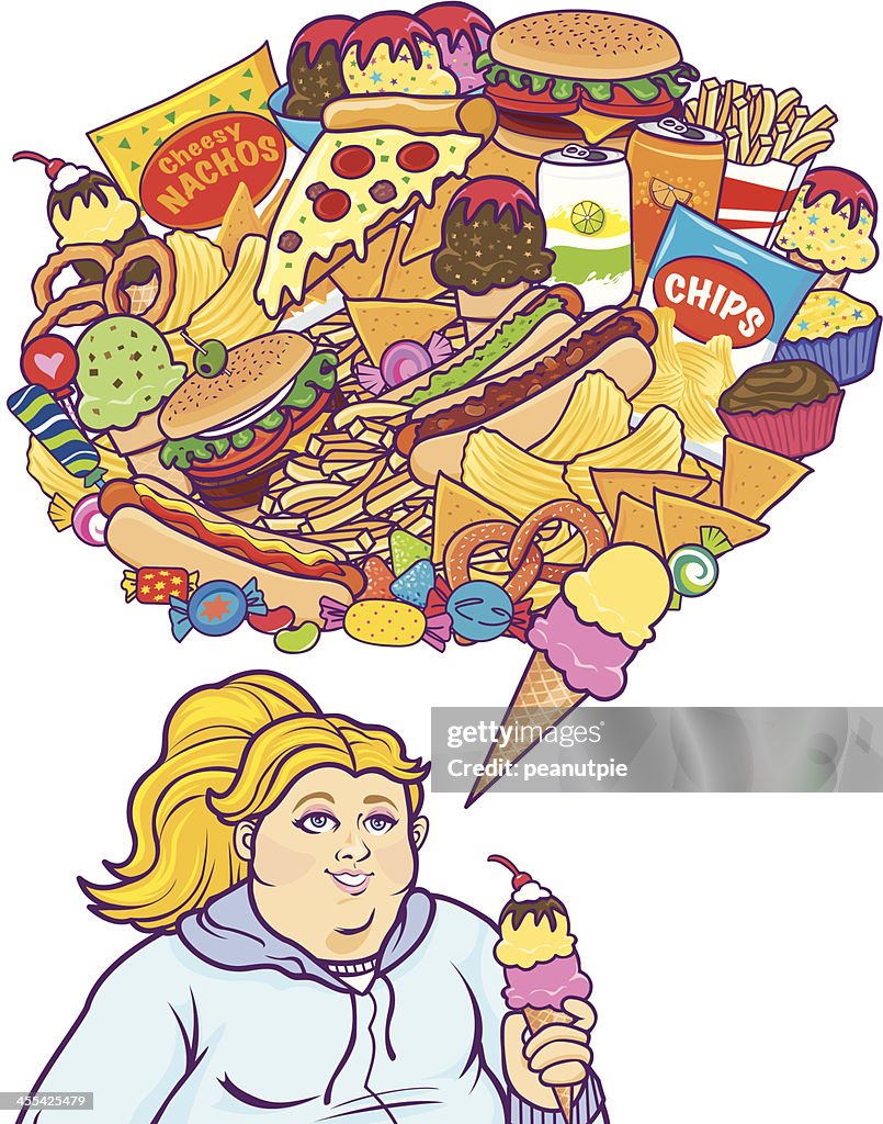 Junk Food pensées blanc fille