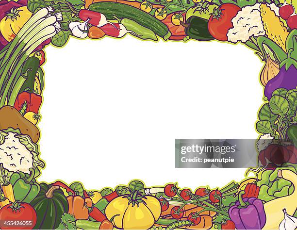 vegetable frame - cherry tomatoes stock illustrations