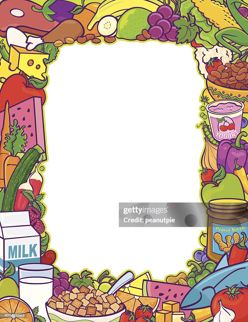 Healthy food frame