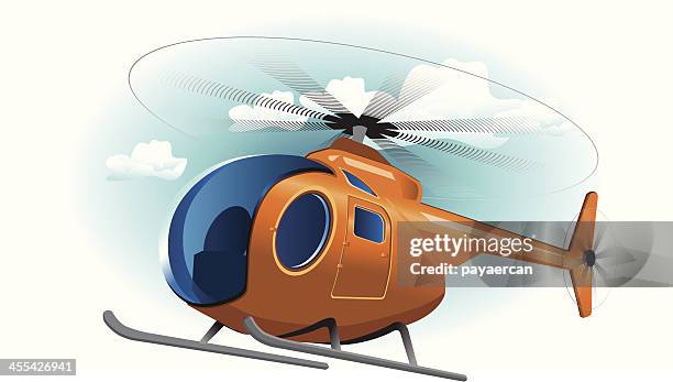 illustrations, cliparts, dessins animés et icônes de en hélicoptère - helicopter cartoon