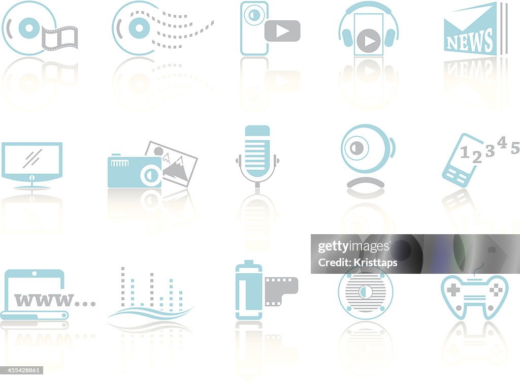 Simple Blue Multimedia High-Res Vector Graphic - Getty Images