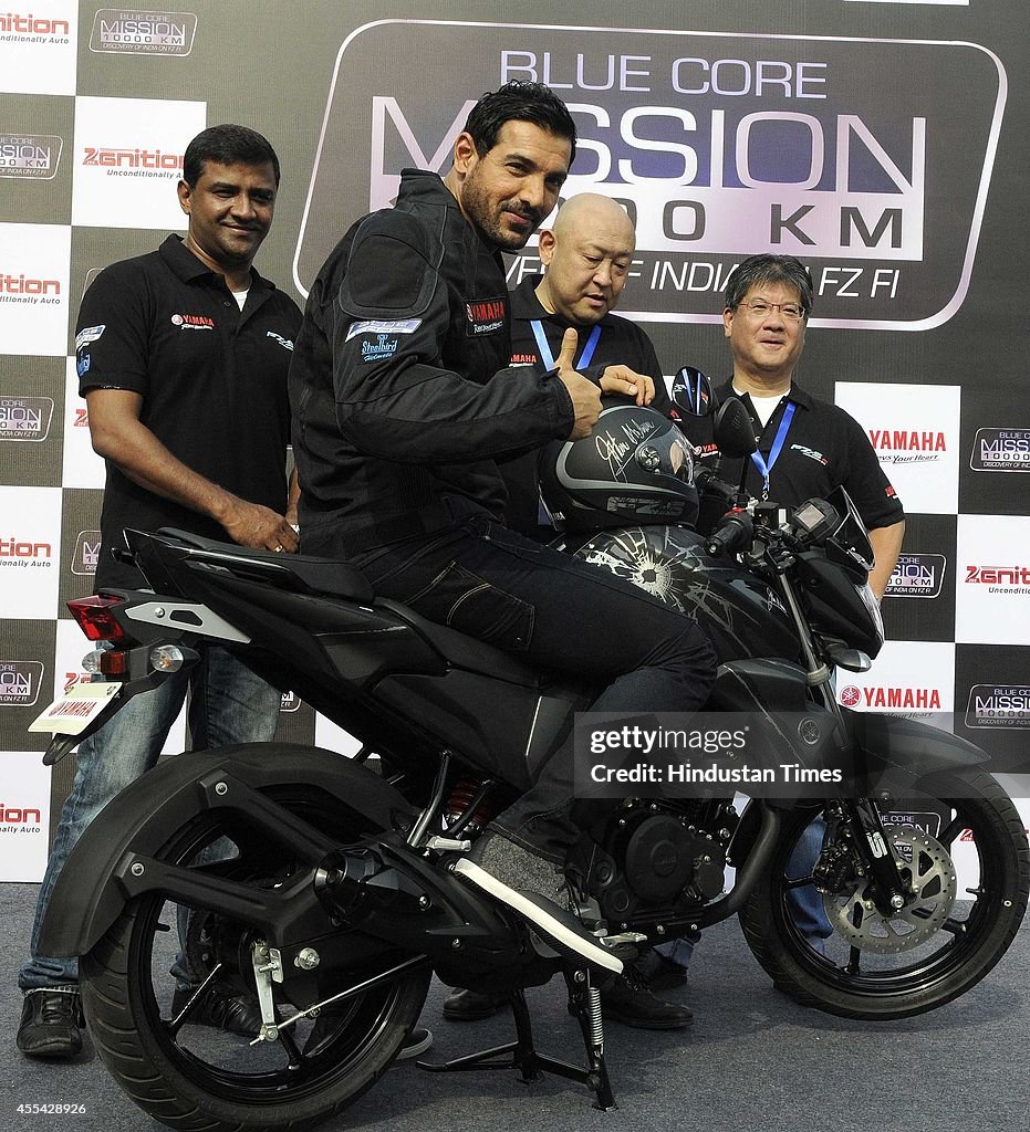 Bollywood Actor John Abraham Flags Off Yamaha Mission 10000KM