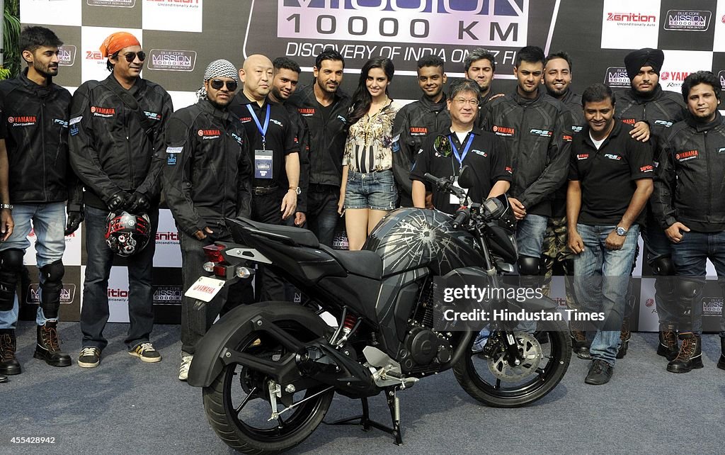 Bollywood Actor John Abraham Flags Off Yamaha Mission 10000KM