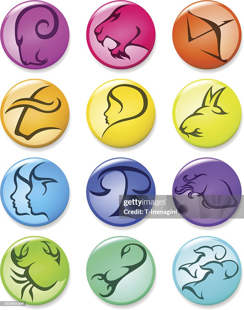 Rainbow Zodiac Pin