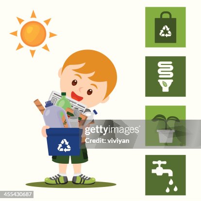Environmental conservation with a boy Environmental conservation with a boy