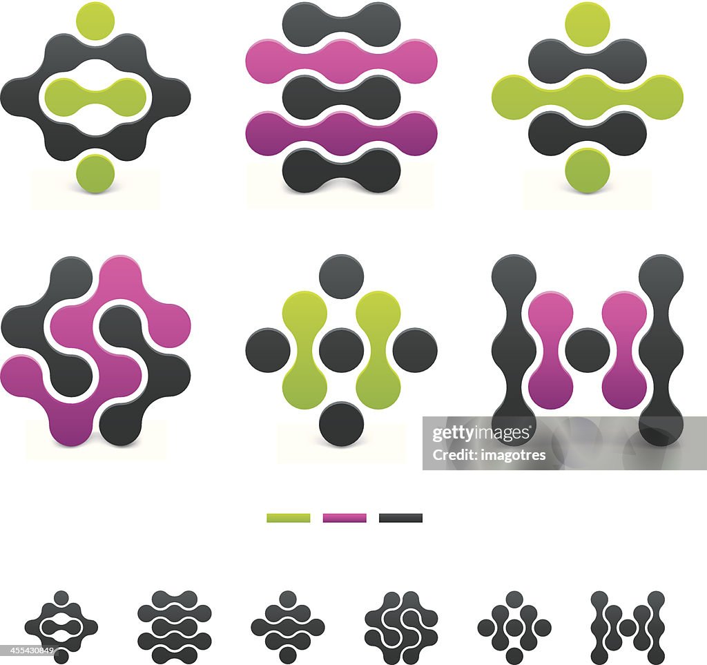 Curvy Design Element Set Of Colorful Curvy Abstract Designs High-Res Vector Graphic - Getty ...