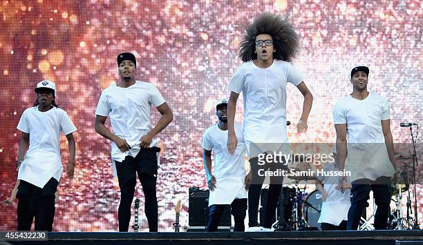 Diversity perform onstage during the Invictus Games Closing Concert at the Queen Elizabeth Olympic Park on September 14, 2014 in London, England.