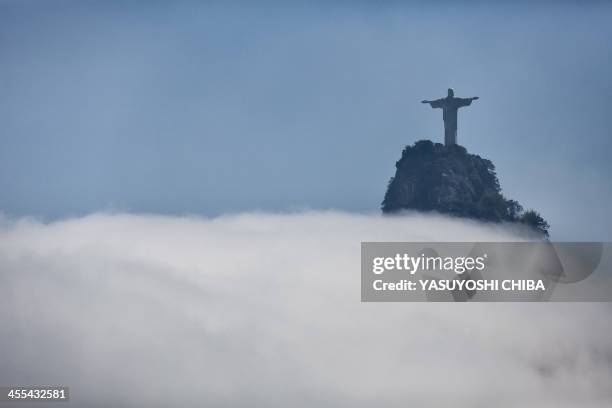 The statue of Christ the Redeemer, atop the Corcovado hill in Rio de Janeiro, Brazil on October 9, 2011. The Christ the Redeemer statue, one of Rio's...