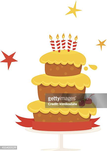 誕生日ケーキ - レイヤーケーキ点のイラスト素材／クリップアート素材／マンガ素材／アイコン素材