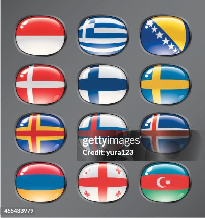 Flag Menu Buttons Flag Menu Buttons
