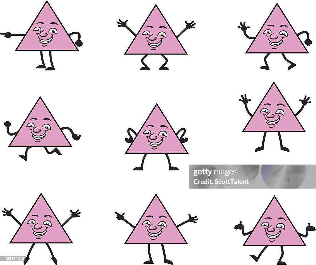 Two Triangle Man Triangle Man High-Res Vector Graphic - Getty Images