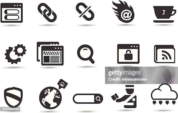 web and browser icons - java stock illustrations