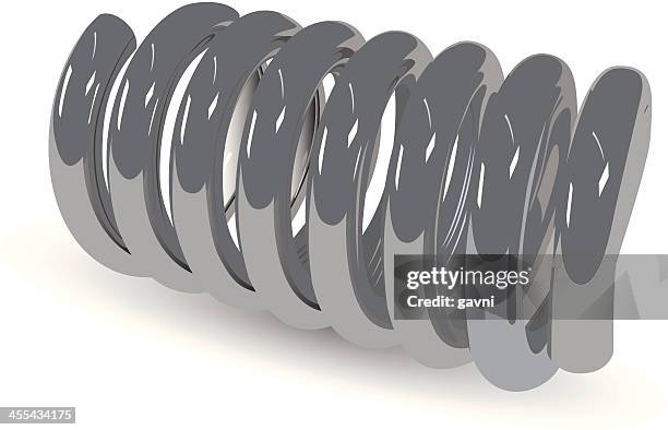 metal spring - coiled spring stock illustrations