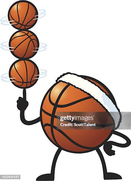 31点のバスケットボール 回すイラスト素材 Getty Images
