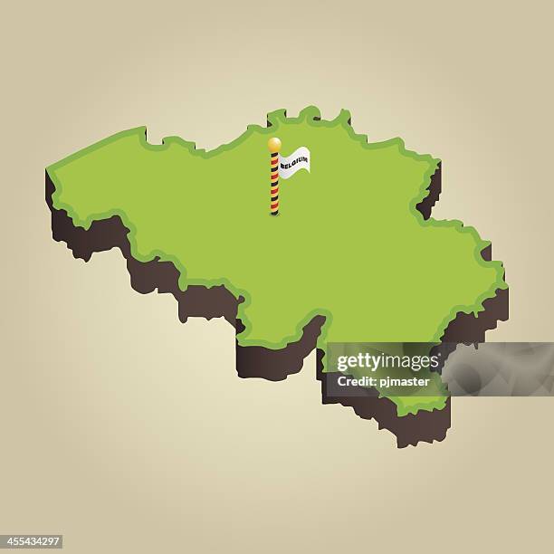 belgium 3d map - post workout stock illustrations