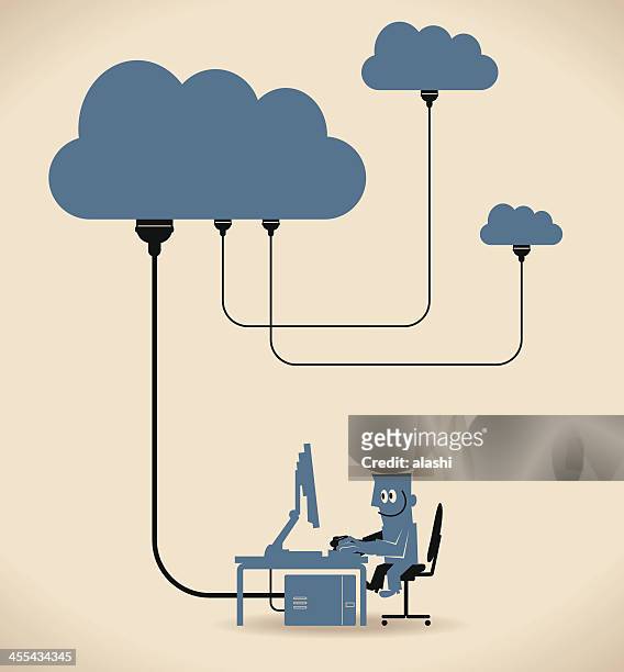 cloud computing - easy load stock illustrations