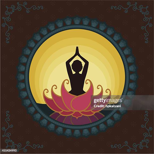 sunrise yoga - sunrise yoga stock illustrations