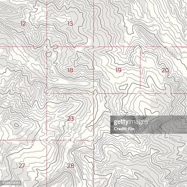 illustrations, cliparts, dessins animés et icônes de carte topographique boundary - carte en relief