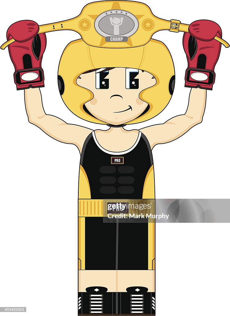 Um lindo Boxer com Cinto de Campeão