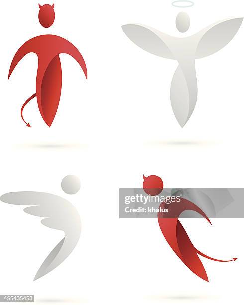 angel & devil - devil tail stock illustrations