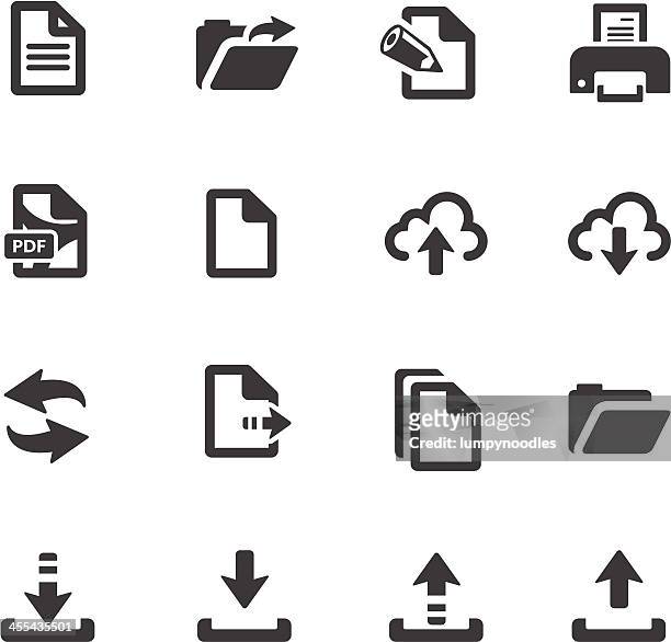 file transfer symbols - filing documents stock illustrations
