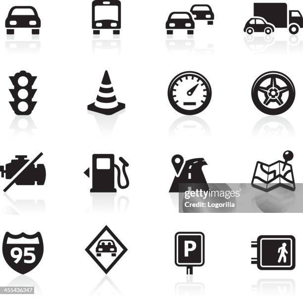 traffic and driving icons - parking sign stock illustrations