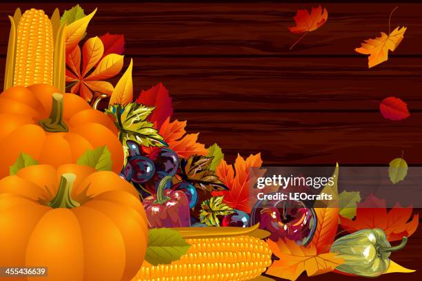beautiful autumn/thanksgiving background - dried apples stock illustrations