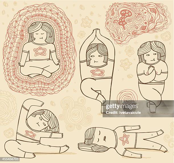 yoga - yoga lying down stock illustrations