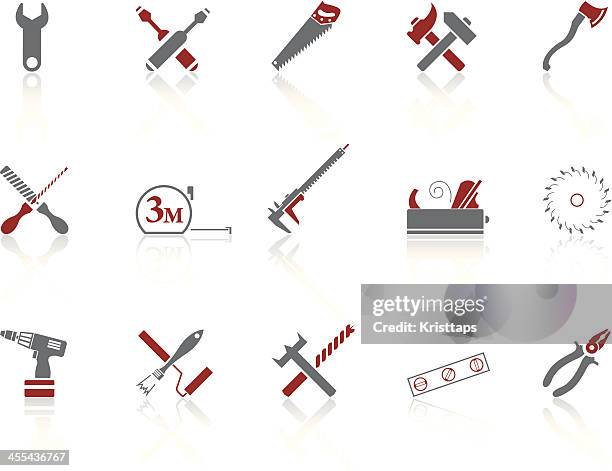 simple icons – tools - drill machine stock illustrations