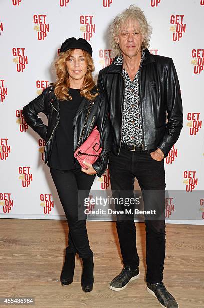 Jeanne Marine and Sir Bob Geldof attend a special screening of "Get On Up" at The Ham Yard Hotel on September 14, 2014 in London, England.