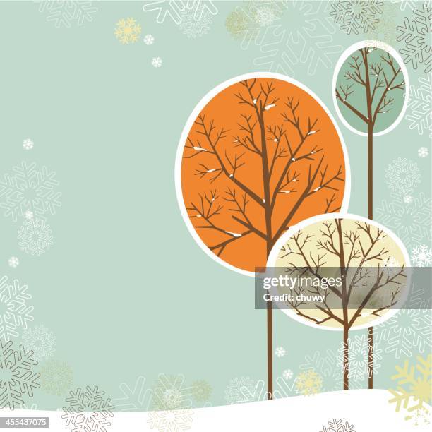 winter trees background - winter trees stock illustrations