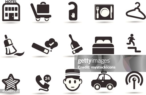 Hotel and Tourism Icon Set Hotel and Tourism Icon Set