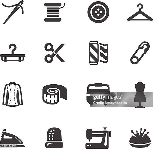 stockillustraties, clipart, cartoons en iconen met sewing symbols - colbert