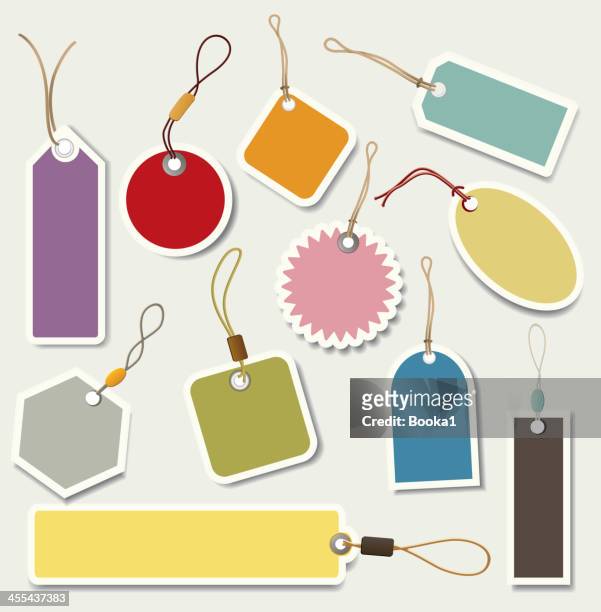 price tag collection - gift tag stock illustrations