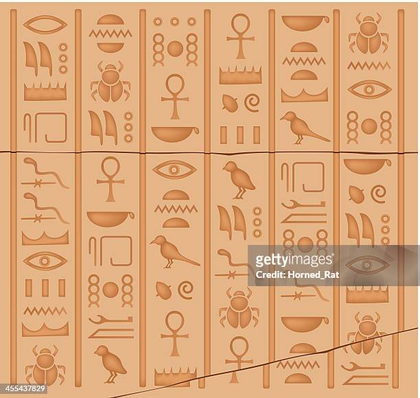 hieroglyphs - ankh stock illustrations
