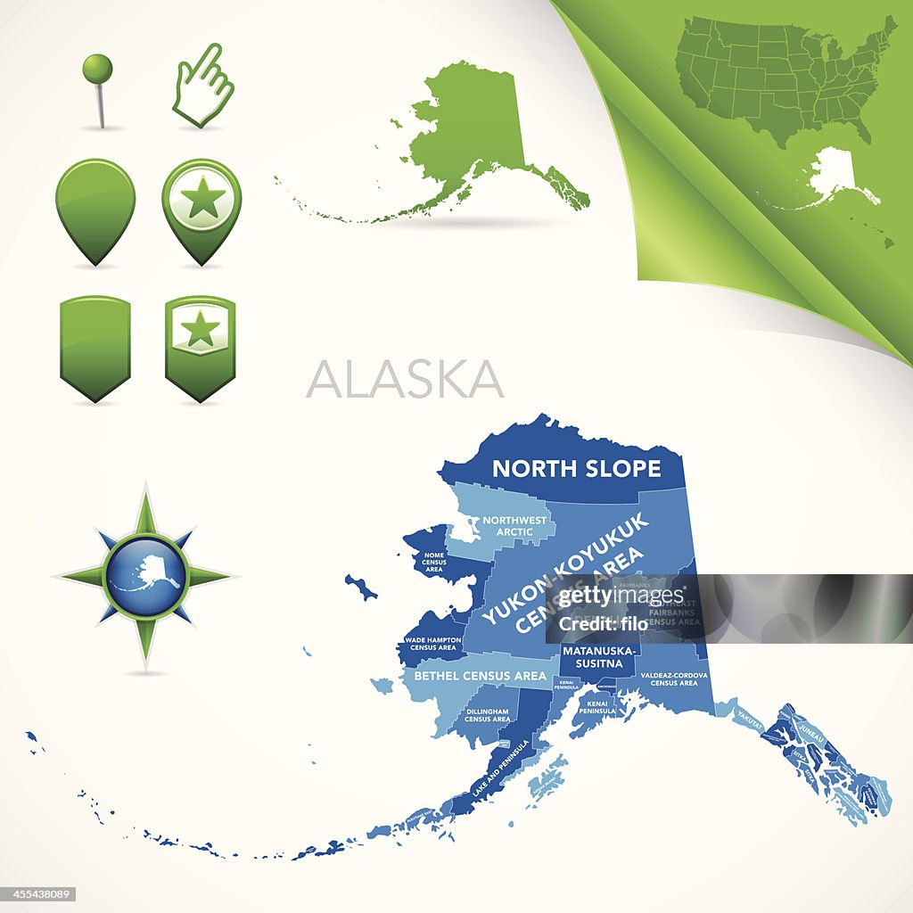 Alaska County and Census Area Map