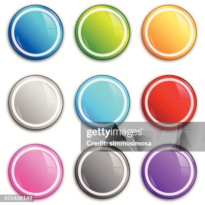 Shiny circle badge set Shiny circle badge set