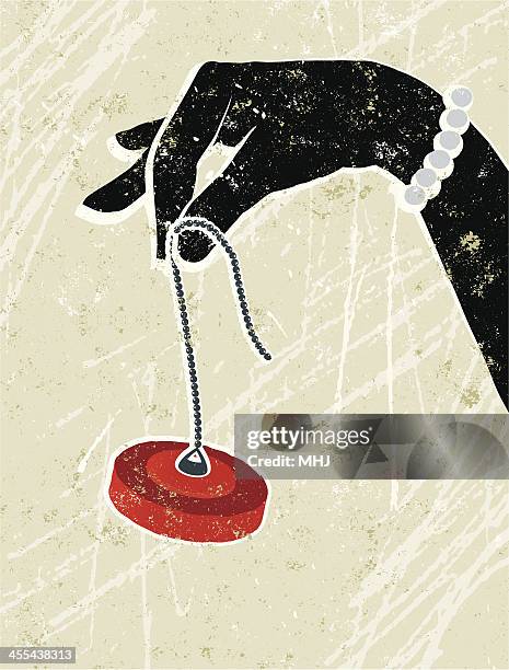 glamorous woman's hand pulling the plug - getting fired stock illustrations