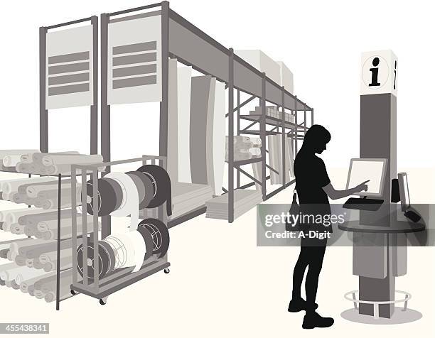 checking vector silhouette - touch screen stock illustrations