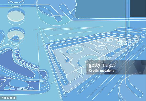 hockey-hintergrund - architekturmodell stock-grafiken, -clipart, -cartoons und -symbole