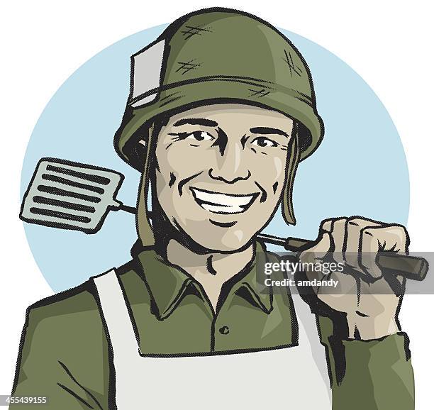 grill sergeant - sergeant stock illustrations