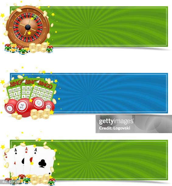 casino-banner - bingo card stock-grafiken, -clipart, -cartoons und -symbole