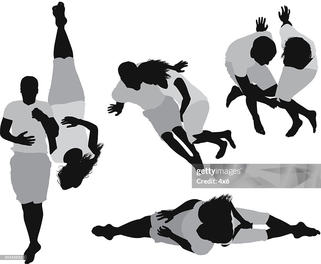 Multiple images of a romantic couple