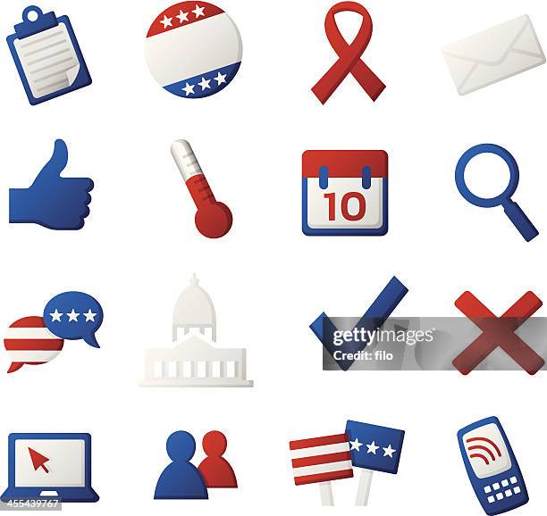 political icons - software demo stock illustrations
