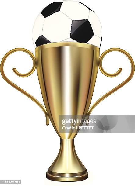 soccer trophy - vector illustration - world cup stock illustrations