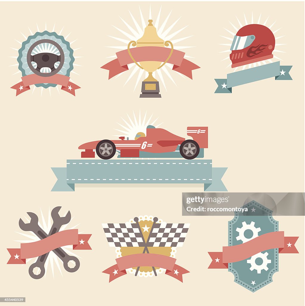 Icon Set, Car Race Concepts