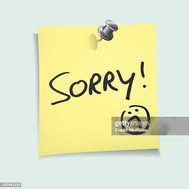 stockillustraties, clipart, cartoons en iconen met sorry - apologize