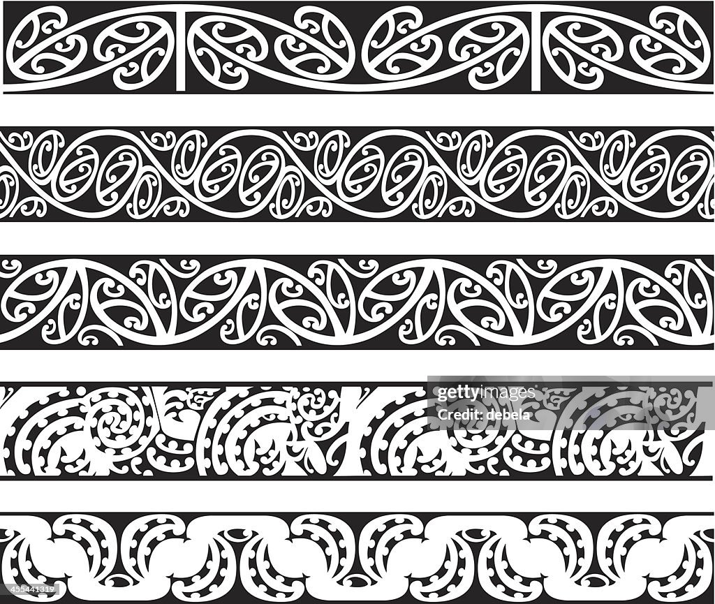 Maorí Kowhaiwhai diseños perfectos