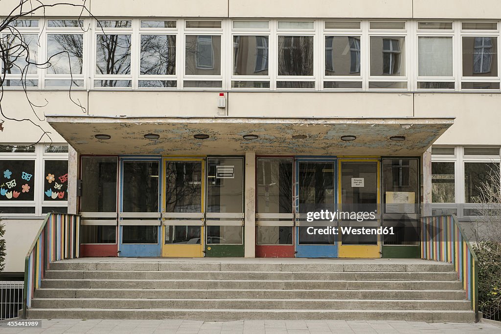 Germany, Berlin, Entrance of school