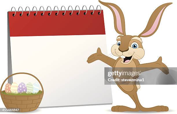 easter calendar - easter basket stock illustrations
